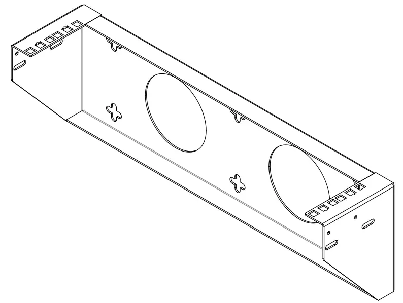 rocstor Y10E031-B1 2U 19in Steel Vertical Wall Mount Rack Bracket