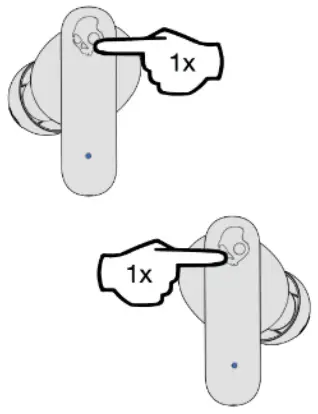 Skullcandy Smokin' Buds Bluetooth Earbuds with Microphone - Play Button