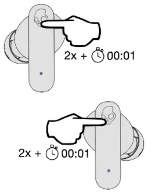 Skullcandy Smokin' Buds Bluetooth Earbuds with Microphone - Power Off