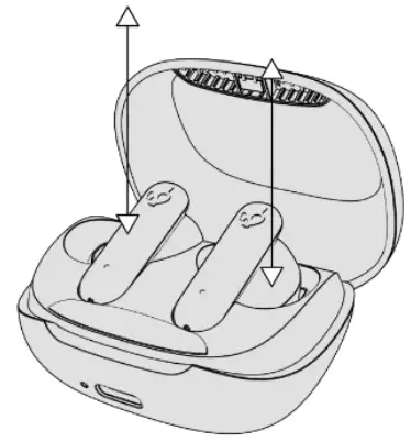Skullcandy Smokin' Buds Bluetooth Earbuds with Microphone - Power On