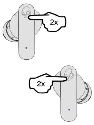 Skullcandy Smokin' Buds Bluetooth Earbuds with Microphone - Volume Up