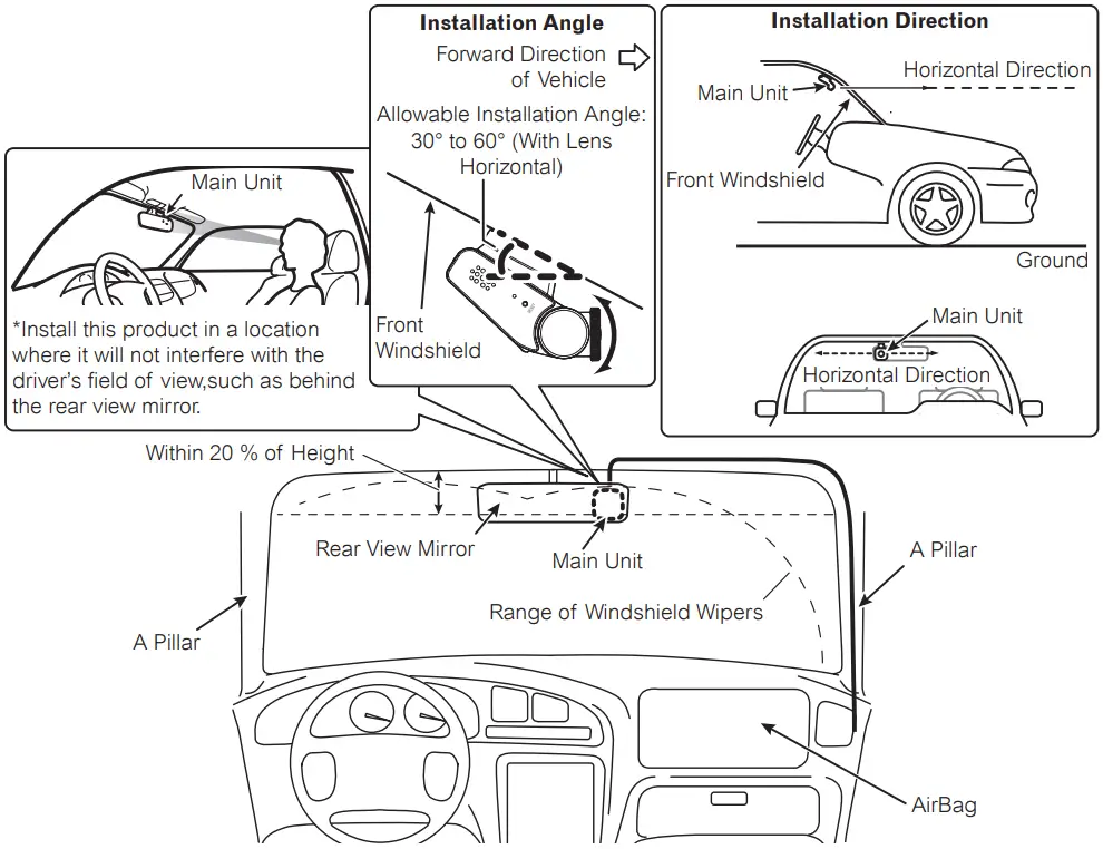 Pioneer VREC Z710DH 1080p HD Dash Camera - Position