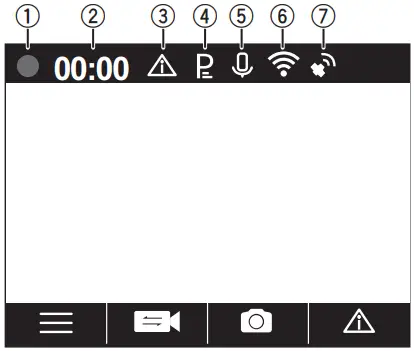 Pioneer VREC Z710DH 1080p HD Dash Camera - Status Display