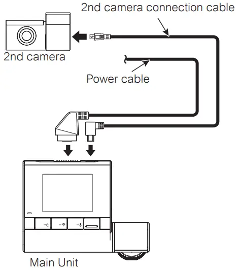 Pioneer VREC Z710DH 1080p HD Dash Camera - camera connection