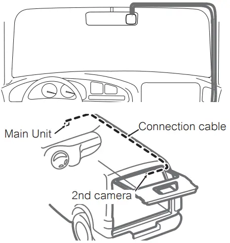Pioneer VREC Z710DH 1080p HD Dash Camera - connection cable along