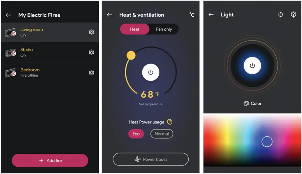 Dimplex OLF86 AM Opti myst Linear 86 Inch Electric Fireplace - Flame Connect app