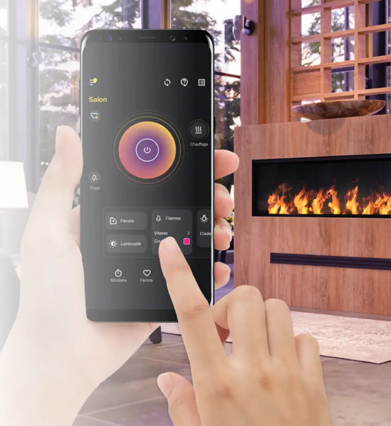 Dimplex OLF86 AM Opti myst Linear 86 Inch Electric Fireplace - Flame