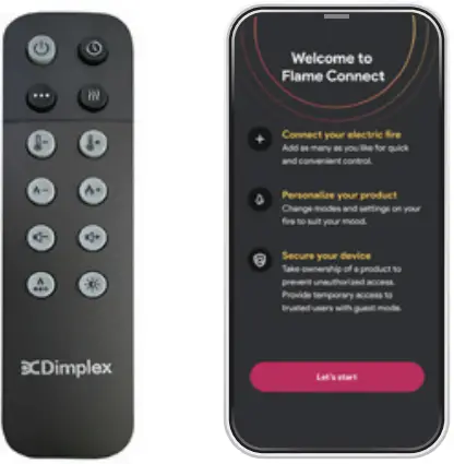 Dimplex OLF86 AM Opti myst Linear 86 Inch Electric Fireplace - Sound Remote