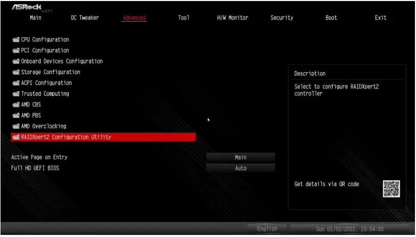 AMD RAID Setup - Configuration Utility