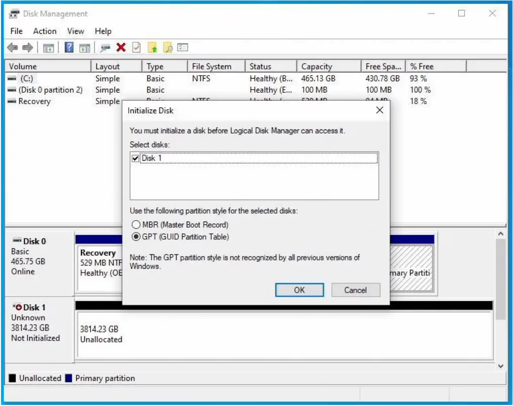 AMD RAID Setup - Disk Management
