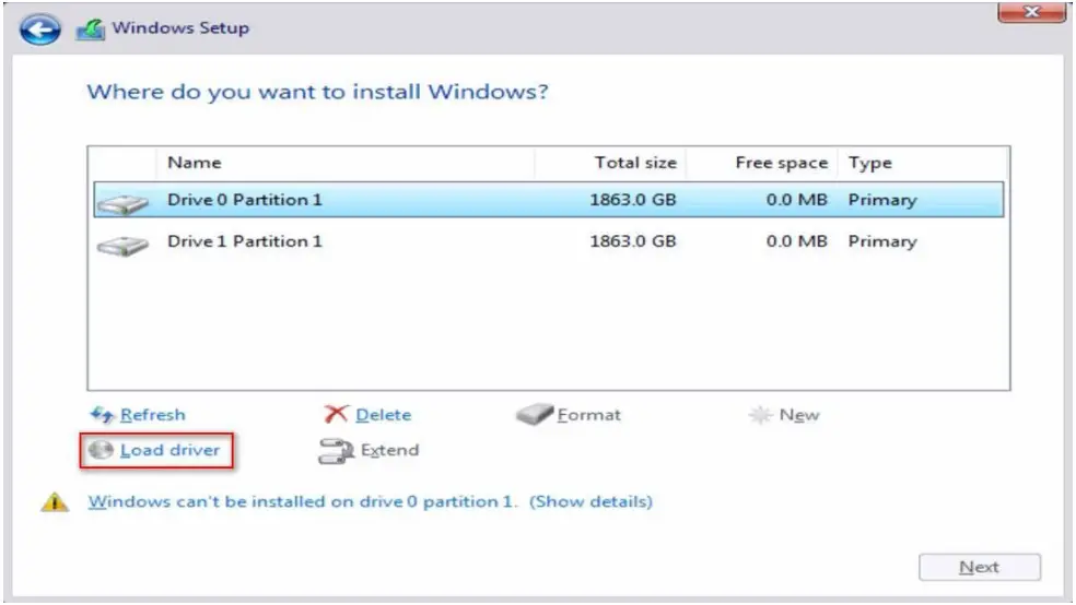AMD RAID Setup - Windows installation process