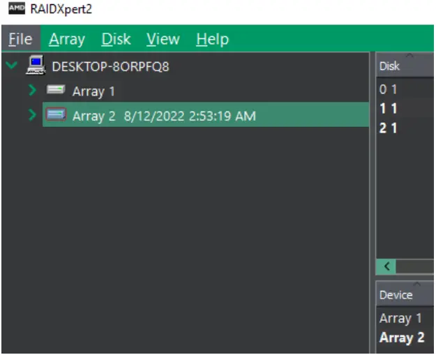 AMD RAID Setup - array under Windows