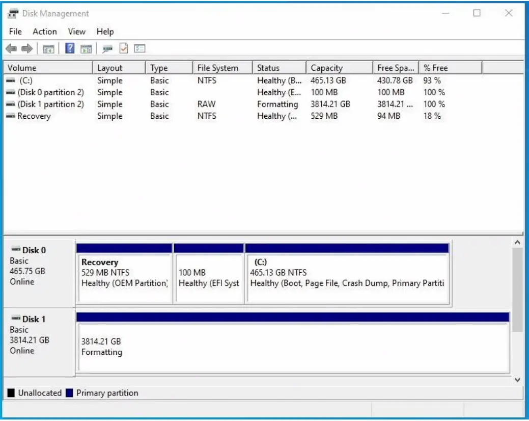 AMD RAID Setup - create the volume