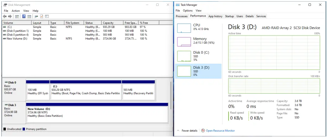 AMD RAID Setup - creating the volume