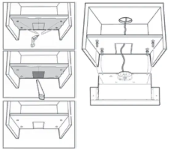 CENTEK CT 1841 Range Hood - INSTALLATION INSIDE THE HINGED CABINET