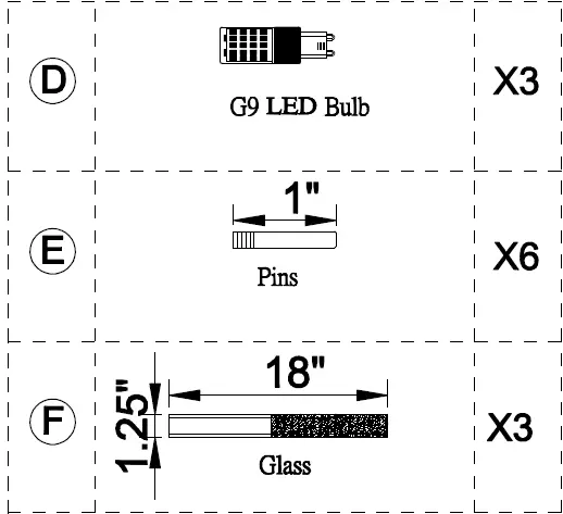 ET2 Contemporary Lighting E31095-93PC Pipette 18 Inch 3-Light Pendant 2