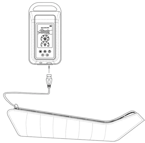 HABYS Pro-8 Pneumatic Compression Recovery System with Heating and Cold Therapy - main controller