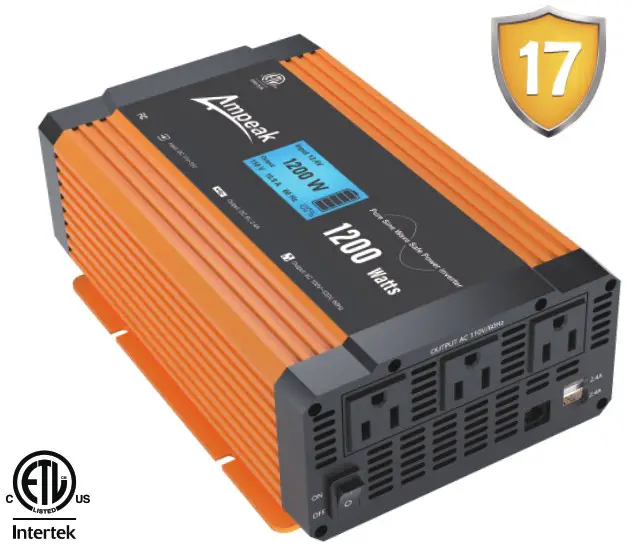 Ampeak 1200W Pure Sine Wave Safe Power Inverter - Cover