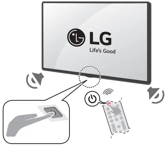 LG QNED86 4K Smart LED TV - Turning on the TV
