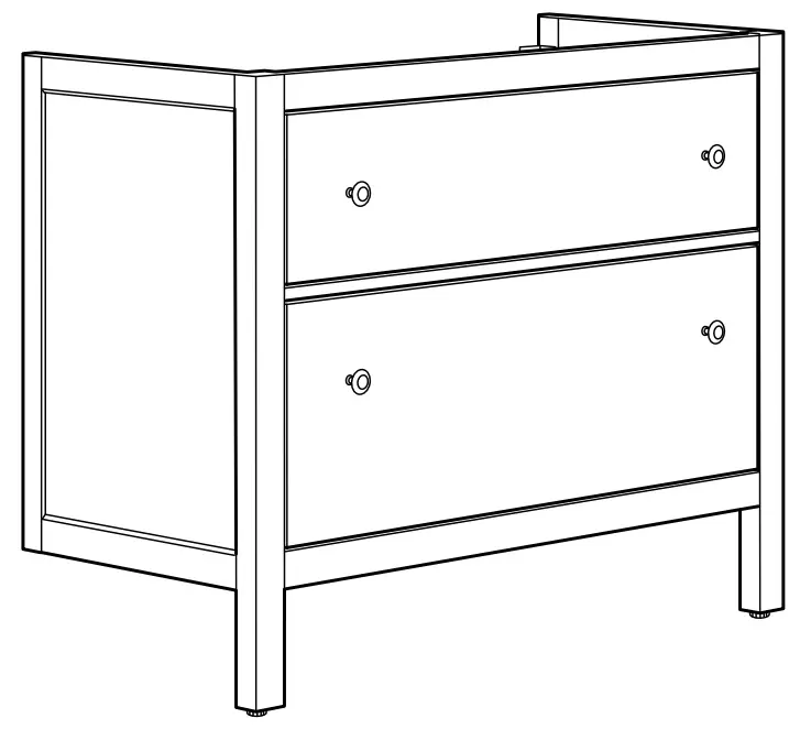 IKEA HEMNES white Washstand with 2 Drawers