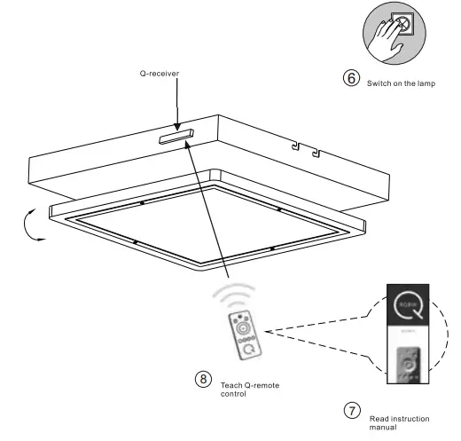 Paul Neuhaus 6032-55 Q-Vidal Ceiling Light - Remot Controlar