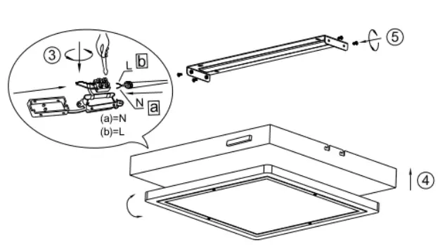 Paul Neuhaus 6032-55 Q-Vidal Ceiling Light - electrical connection