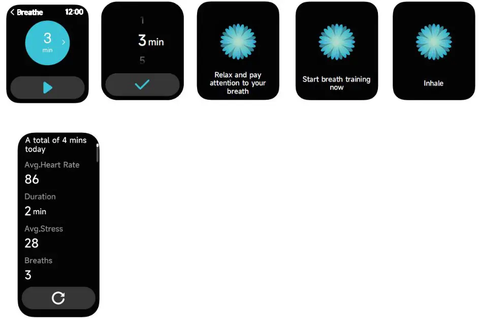 AmzHero IDW19 Fitness Smartwatch - Breath Training 1