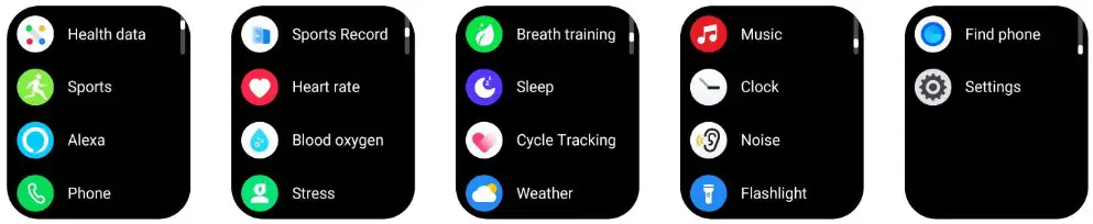 AmzHero IDW19 Fitness Smartwatch - Function Description 1