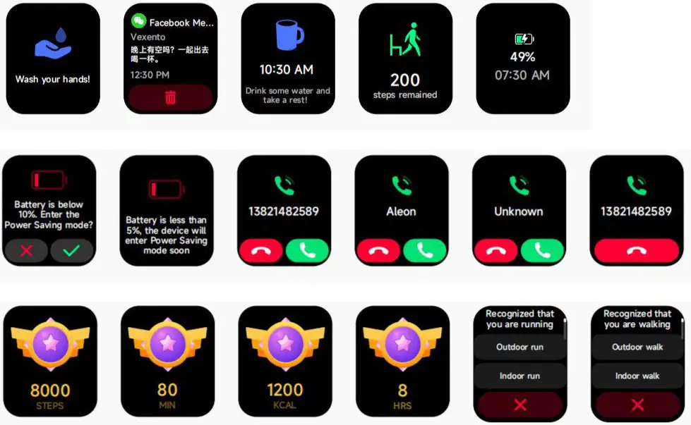 AmzHero IDW19 Fitness Smartwatch - Function Description 14