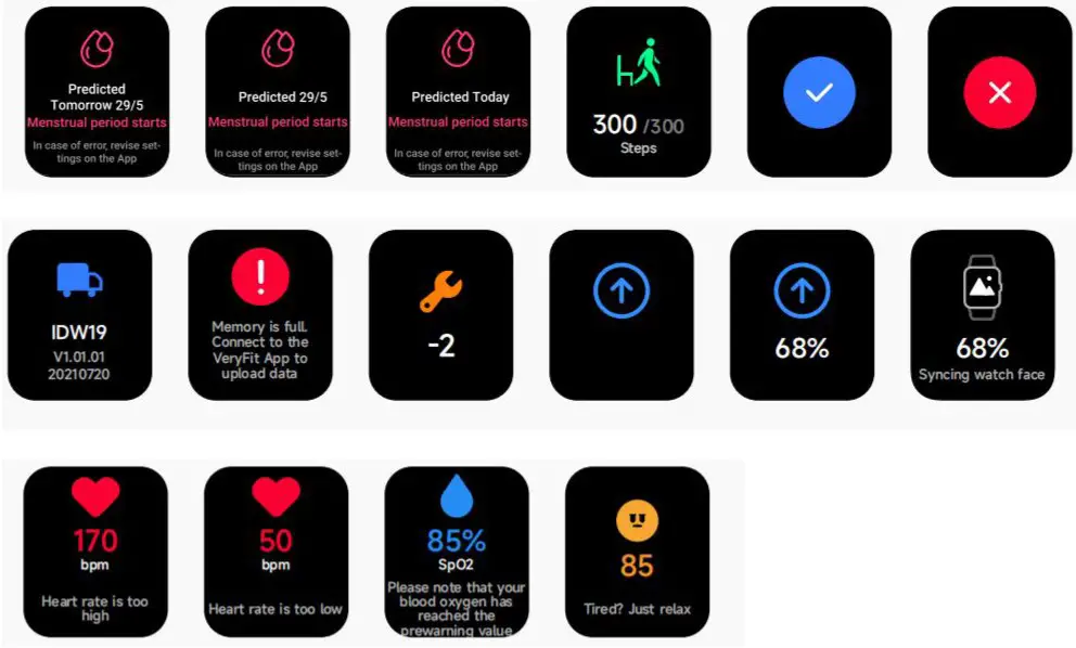 AmzHero IDW19 Fitness Smartwatch - Function Description 15