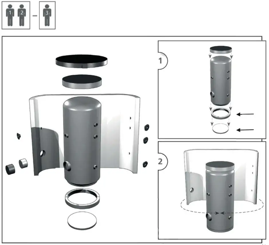 Regulus PS2F 3000 N25 Thermal Stores - Dimensions 4