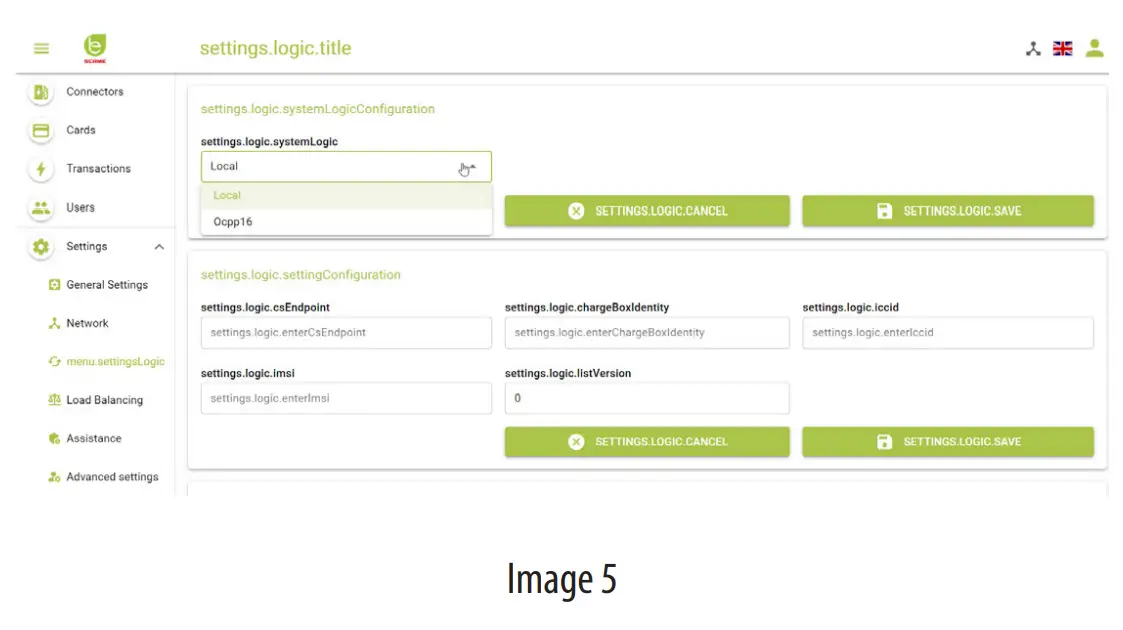 SCAME BE D Series Wall Box - Settings