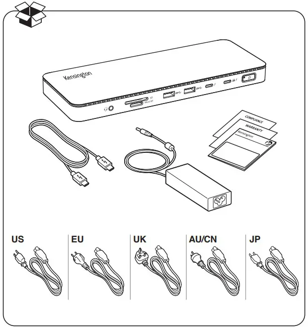 kensington AD2010T4 Thunderbolt 4 Dual 4K Docking Station - fig 1