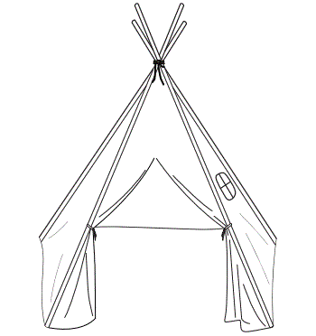 Tiny-Land-TP0012-Teepee-Tent-for-Kids-With-Pompom-Ball-fig-2
