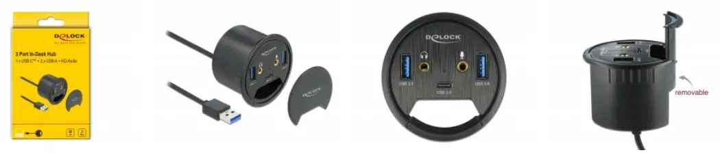 DeLOCK 62794 3 Port In Desk Hub - Images
