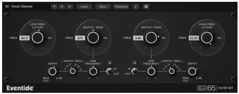Eventide P-n 141258 Eq65 Filter Set User Guide Eventide P-n 141258 Eq65 Filter Set User Guide