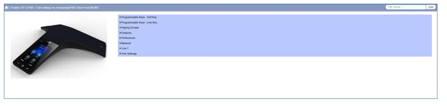 Programmable keys – Soft key