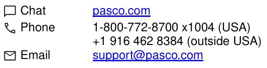 PASCO PS-3219 Wireless Motion Sensor - Technical Support