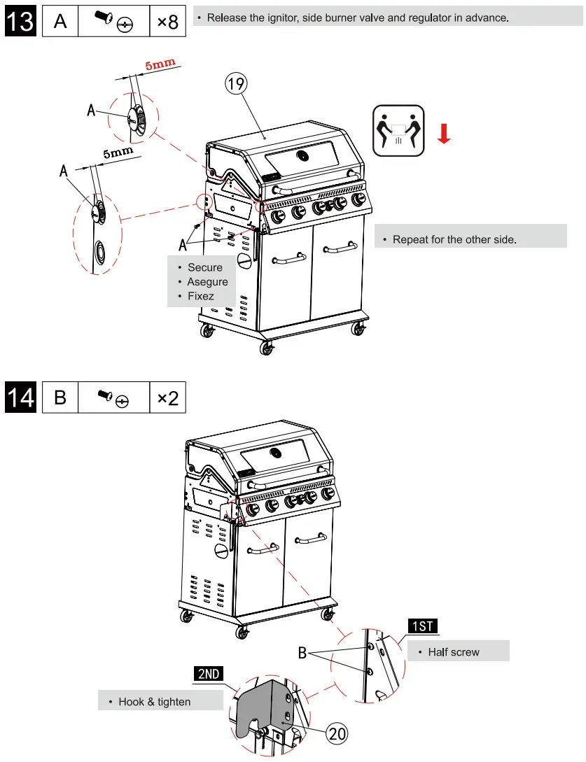 Royal Gourmet GA5403R Deluxe 5 Burner Gas Grill - Image 57