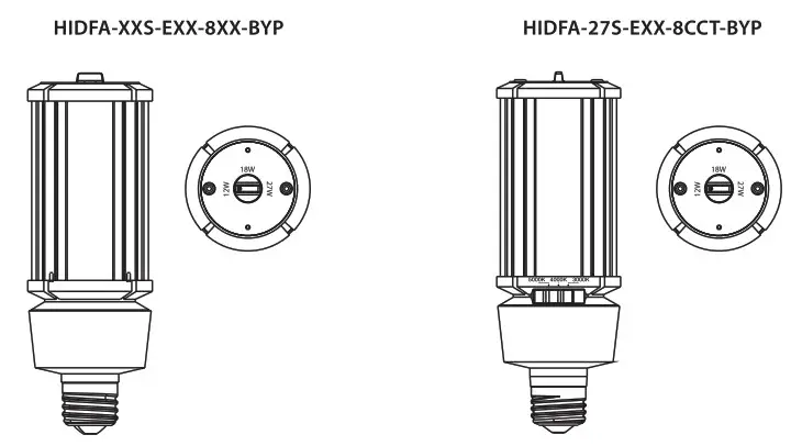 RAB HIDFA 27S EX39 8CCT BYP LED Post Top - cover