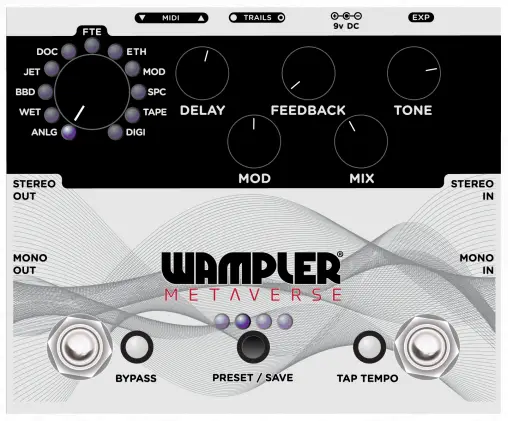 WAMPLER 763815133348 Metaverse DSP Multi Delay Multi Effect Guitar Pedal - fig3