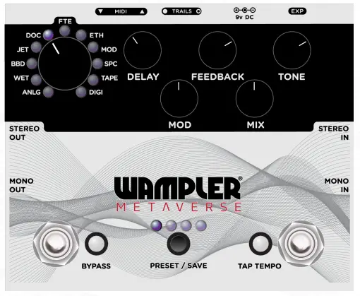 WAMPLER 763815133348 Metaverse DSP Multi Delay Multi Effect Guitar Pedal - fig7