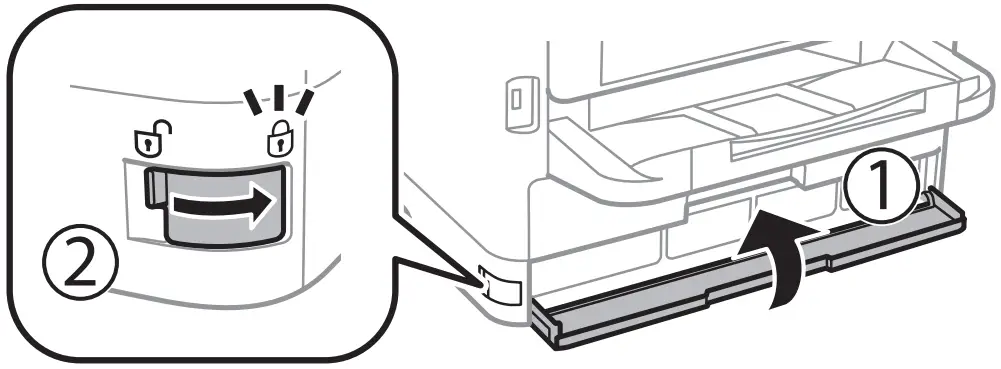 EPSON WF C5310 Network Multifunction Color Printer - ink pack tray cover