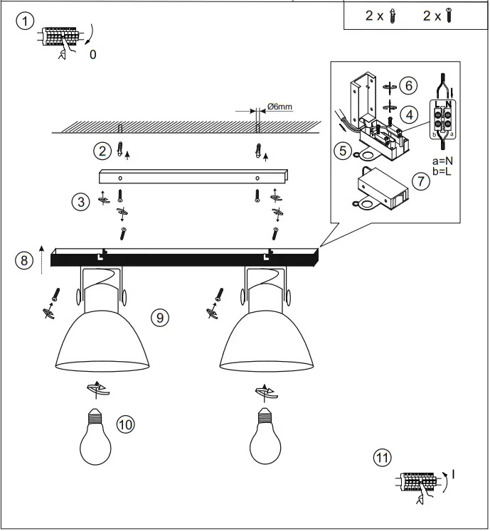 LeachtenDriek 995659 Spot 2 Lampes Design - fig