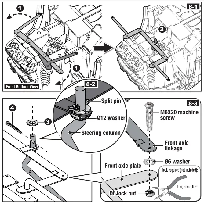 Reset the Front axle