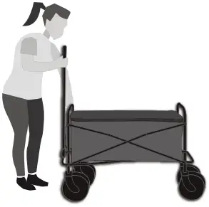 Style Selections MX-LSCW02 4-cu ft Steel Folding Yard Cart B4