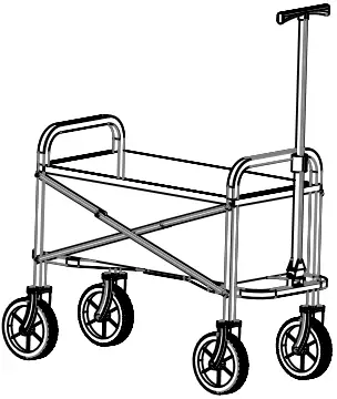 Style Selections MX-LSCW02 4-cu ft Steel Folding Yard Cart