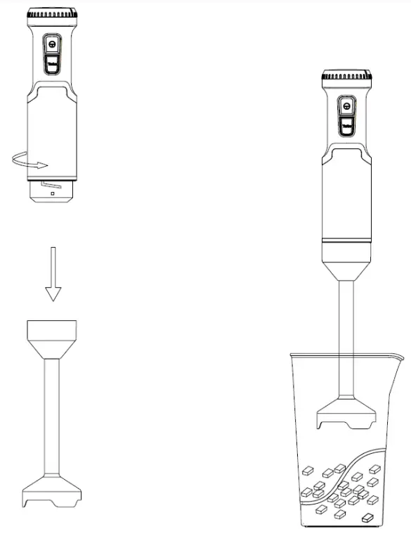 timberk T-HB42F16 Submersible Blender - DESCRIPTION OF THE DEVICE 1