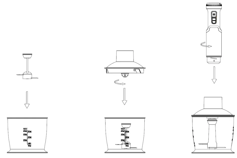 timberk T-HB42F16 Submersible Blender - DESCRIPTION OF THE DEVICE 2