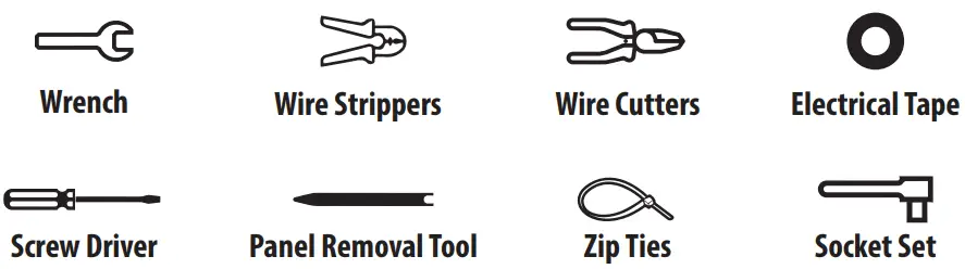 BRANDMOTION TRNS 2170 Wireless Transparent Trailer System - Recommended Tools